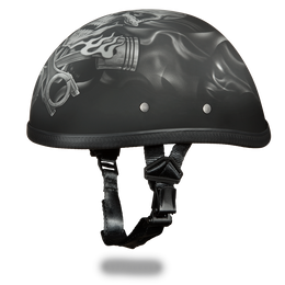 6002PS EAGLE- W/ PISTONS SKULL Non-DOT Helmets Daytona Helmets