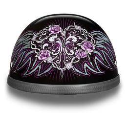 6002BWH EAGLE- W/ BARBED WIRE HEART Non-DOT Helmets Daytona Helmets