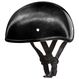 D2-GNS D.O.T. DAYTONA SKULL CAP W/O VISOR- GREY CARBON FIBER Helmets Daytona Helmets