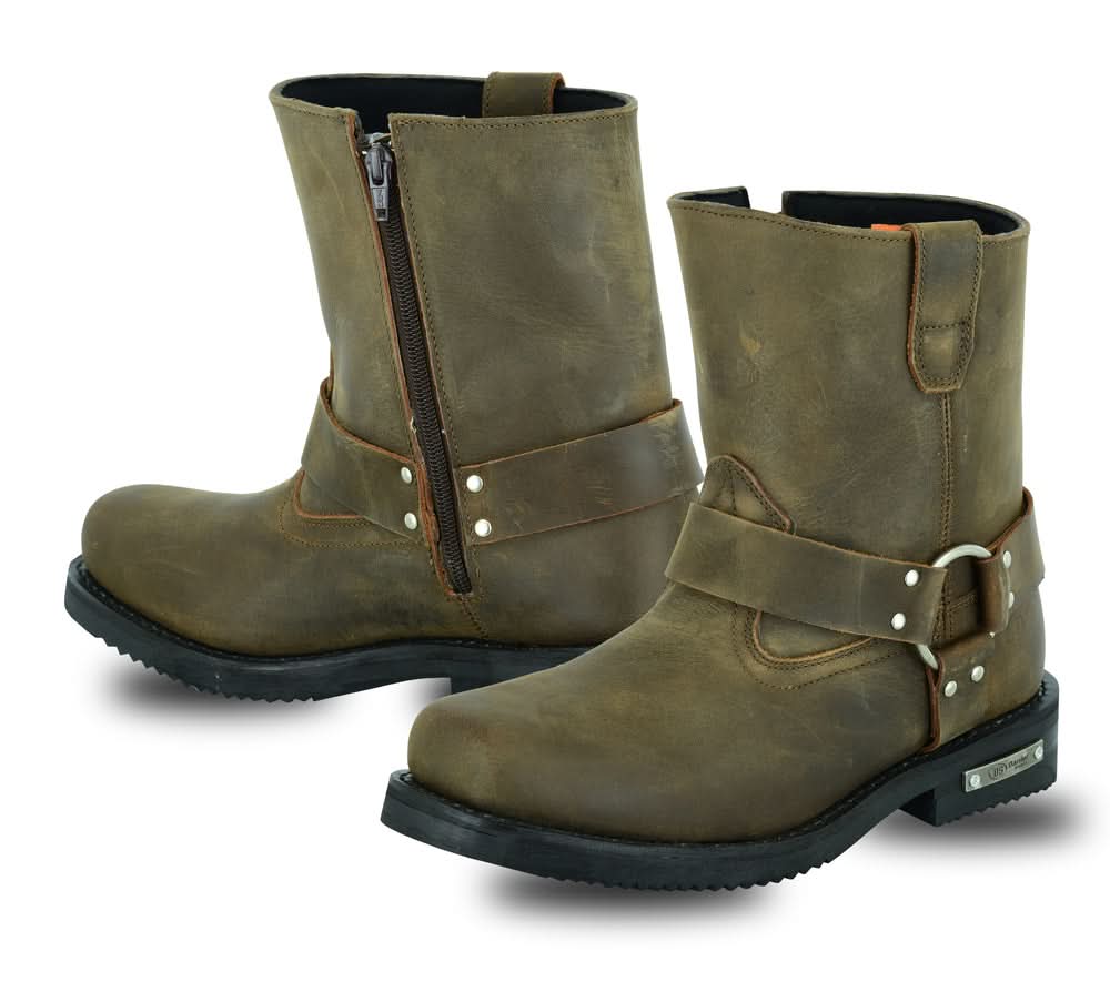 Ghoststep Men's 7" Motorcycle Leather Boots – Brown Men's Footwear Renegade Classics