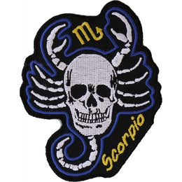 P5471 Scorpio Skull Zodiac Sign Patch Patches The Cheap Place