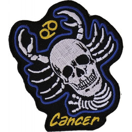 P5478 Cancer Skull Zodiac Sign Patch Patches The Cheap Place