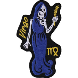 P5469 Virgo Skull Zodiac Patch Patches The Cheap Place