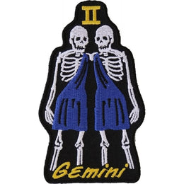 P5476 Gemini Skull Zodiac Sign Patch Patches The Cheap Place