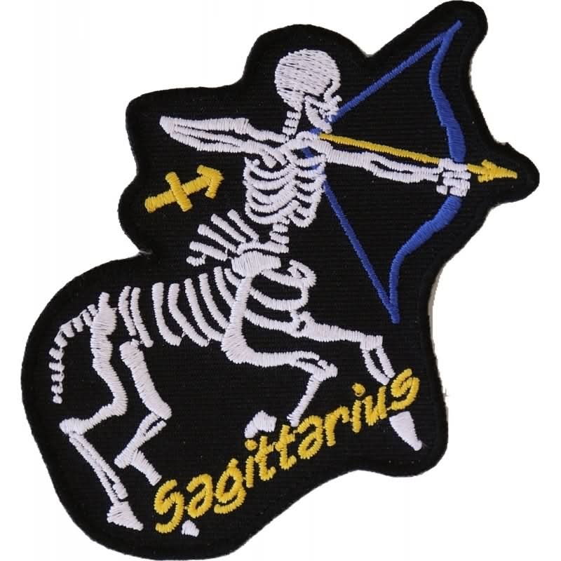 P5472 Sagittarius Skull Zodiac Sign Patch Patches The Cheap Place