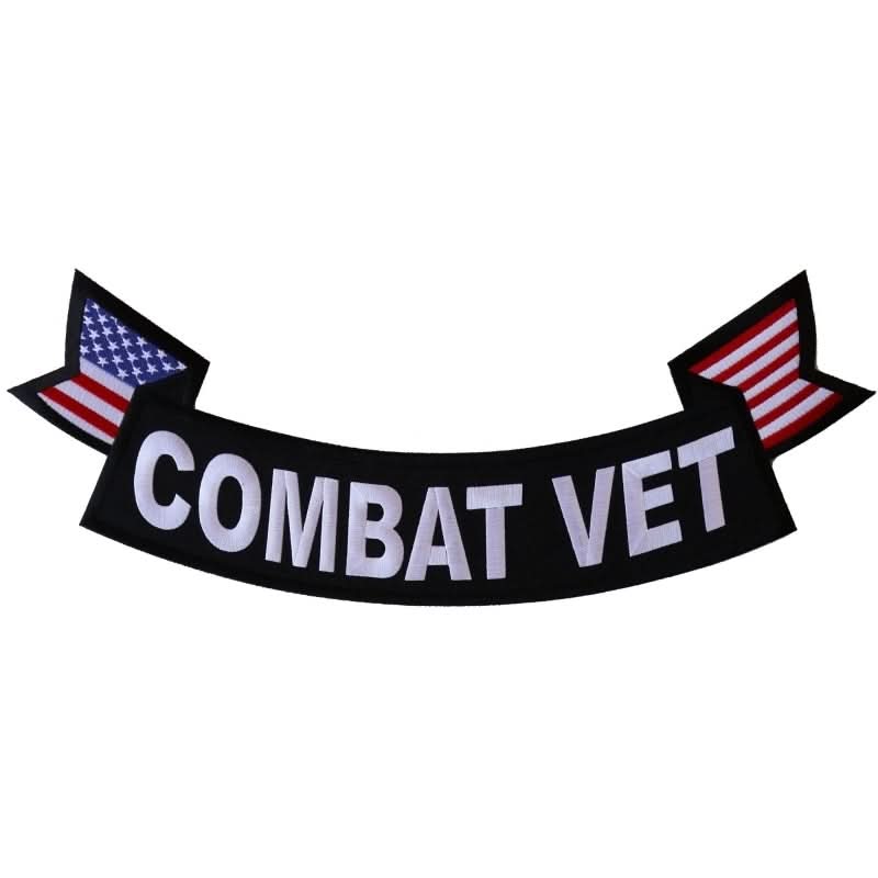 PL6558 Combat Vet Extra Large Rocker Patch Patches The Cheap Place