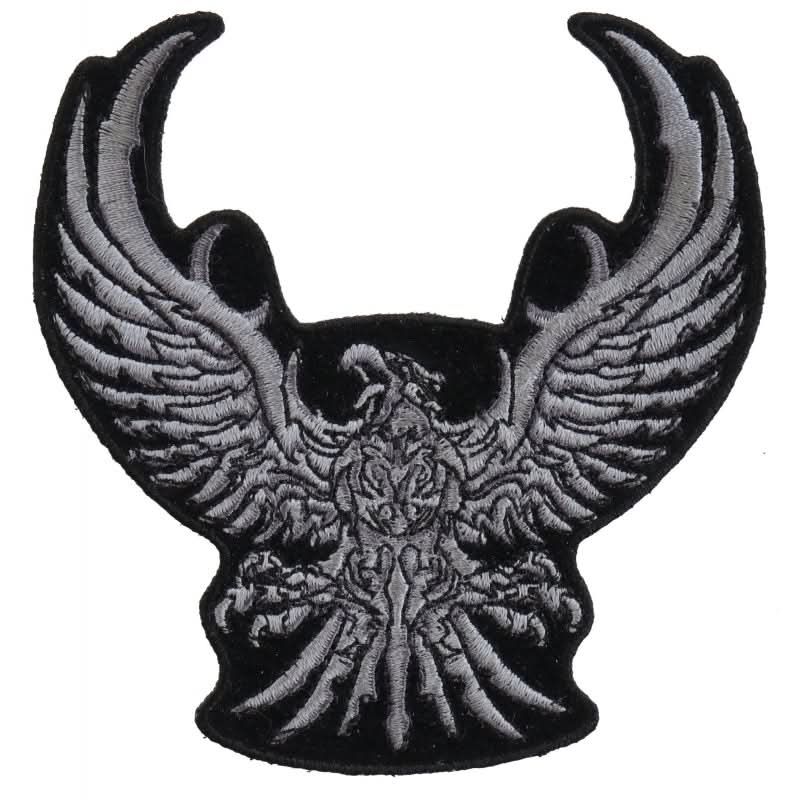 P3291 Silver Tribal Eagle Small Patch Patches The Cheap Place