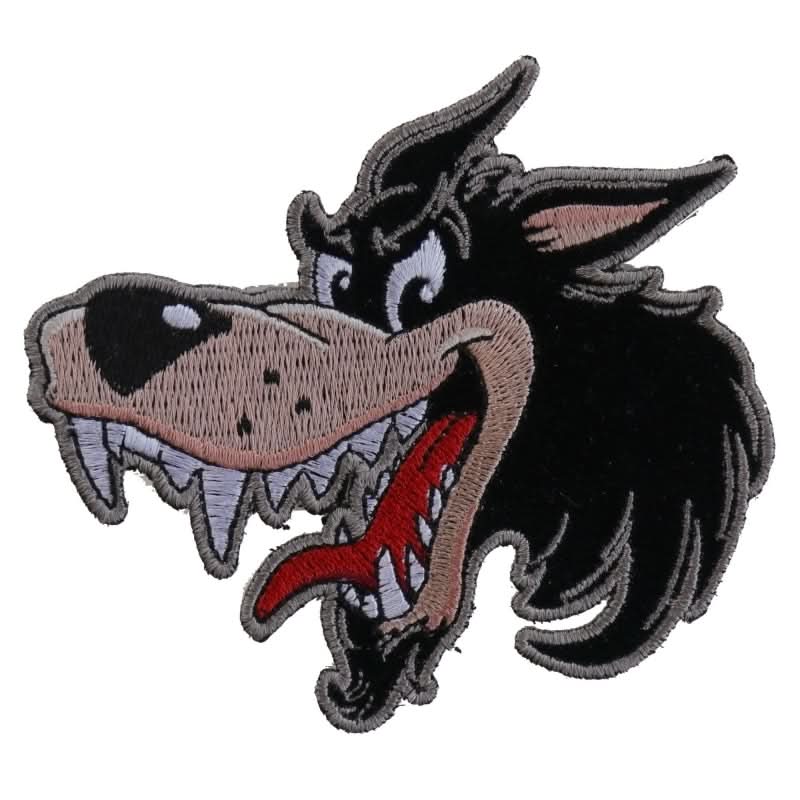 P3899 Small Cartoon Wolf Patch Patches The Cheap Place