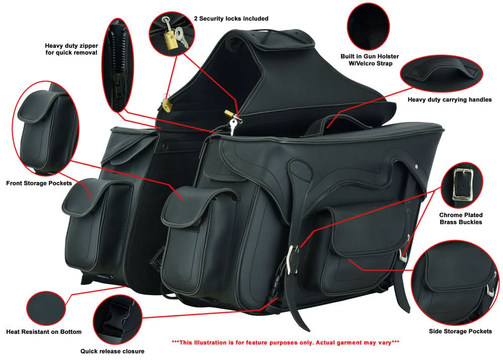 DS Two Strap Saddle Bag Saddle Bags Renegade Classics