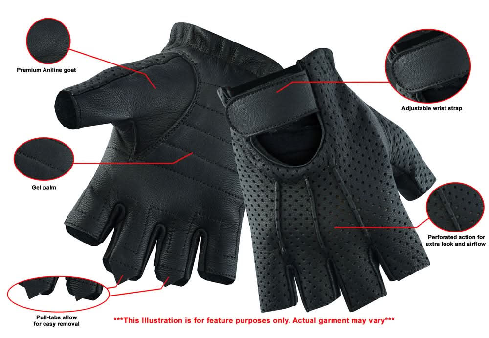 ToughGlide womens leather fingerless gloves Women's Fingerless Gloves Renegade Classics