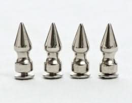 J153 Chrome 1 1/8" Spikes- 4 per Pack Spikes/ Beads Warhawk Customs