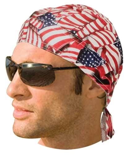 HW2612 Heaadwrap Tossed American Flag Headwraps Renegade Classics