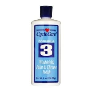 03008 Formula 3- Windsheild, Paint & Chrome Polish- 8oz Bike Cleaners Cycle Care