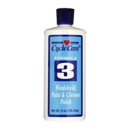 03008 Formula 3- Windsheild, Paint & Chrome Polish- 8oz Bike Cleaners Cycle Care