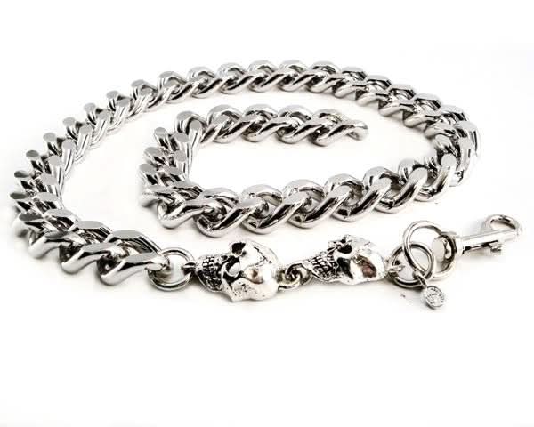 CH33SKXL-22 Monster Leash Necklace with Skull 22" Necklaces/ Chokers Renegade Classics