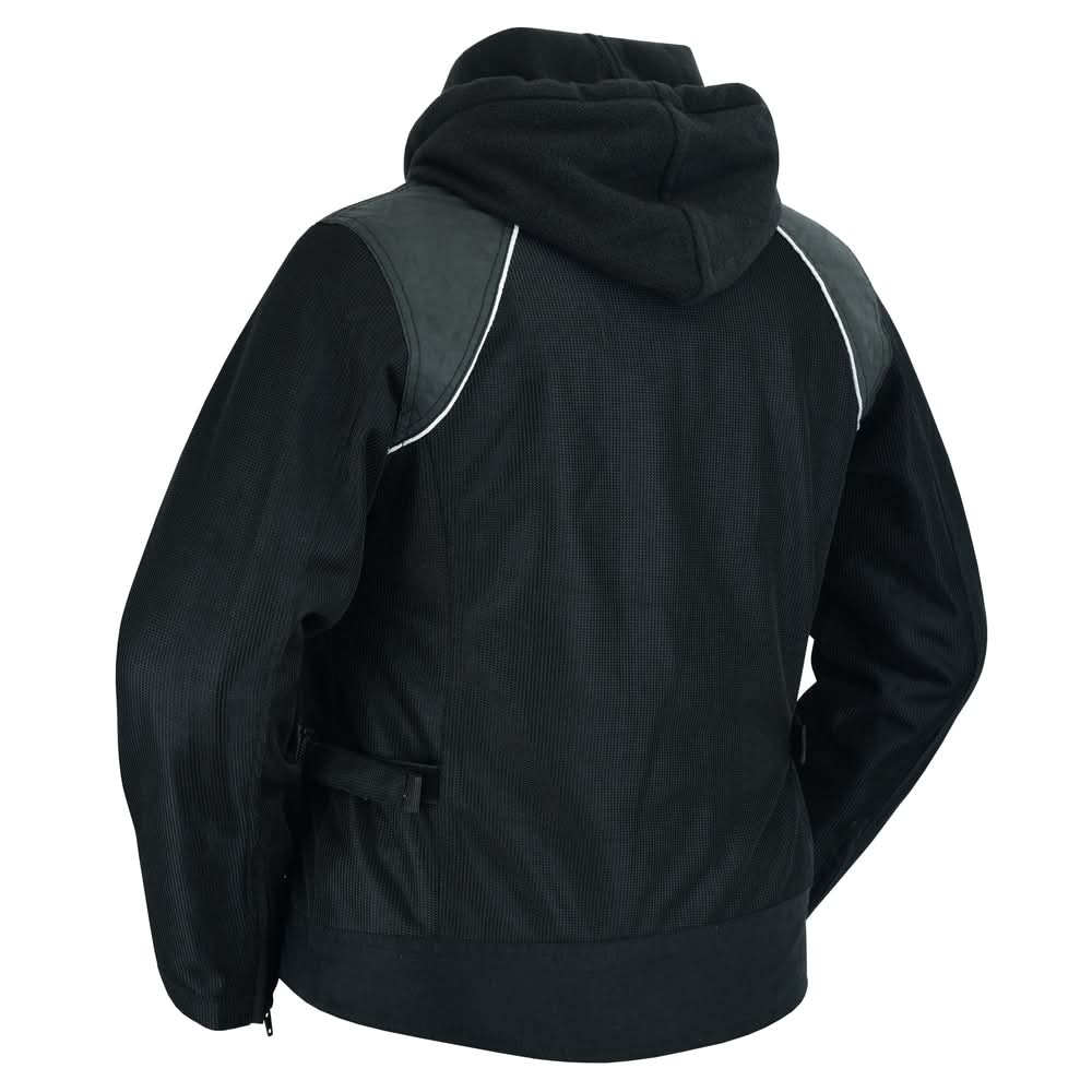 Darkstream Women's Mesh Motorcycle Jacket - Black/ Black Tone Reflective Women's Textile Jackets Renegade Classics