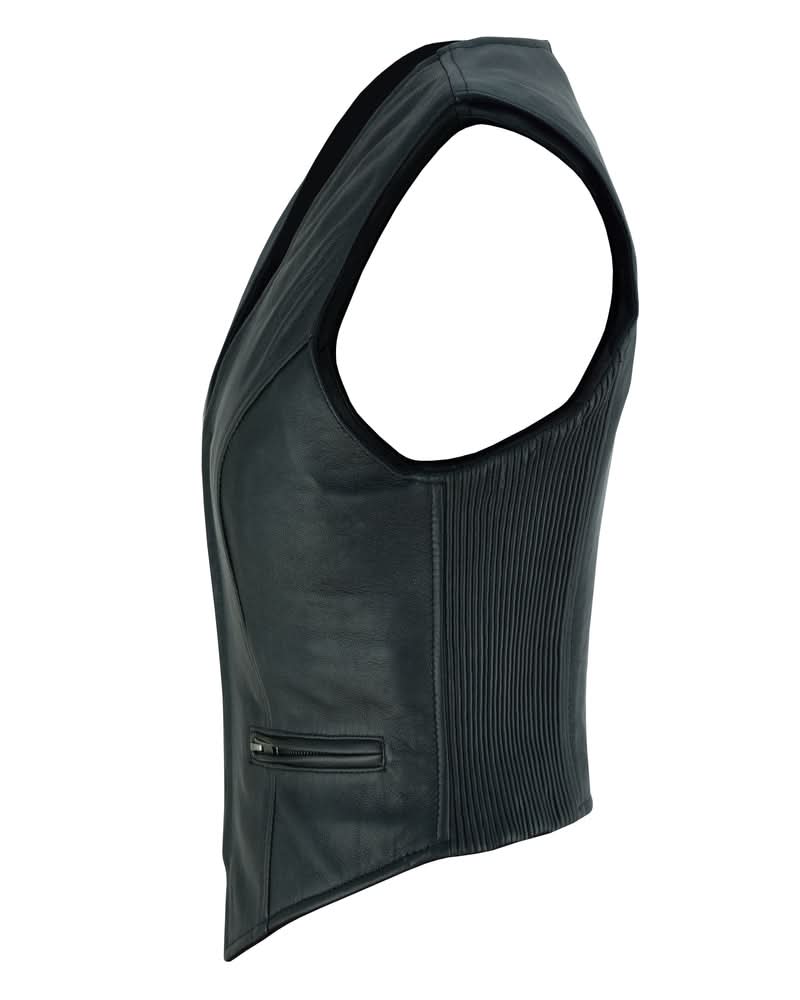 Xevo Women's leather motorcycle vest Women's Leather Vests Renegade Classics