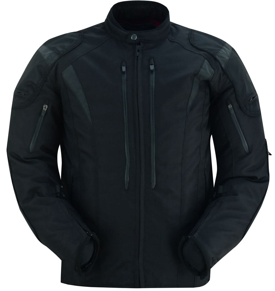 Quantum Men's Black Mesh Motorcycle Jacket Men's Textile Jackets Renegade Classics
