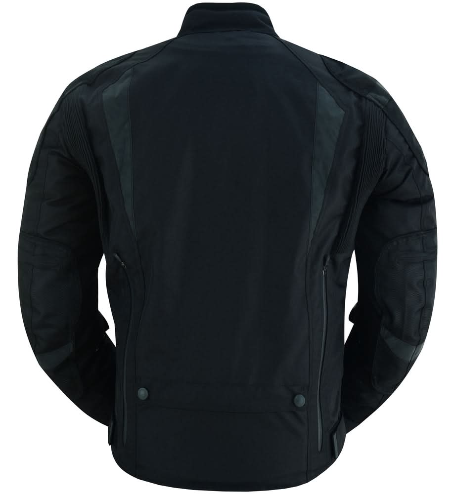 Quantum Men's Black Mesh Motorcycle Jacket Men's Textile Jackets Renegade Classics