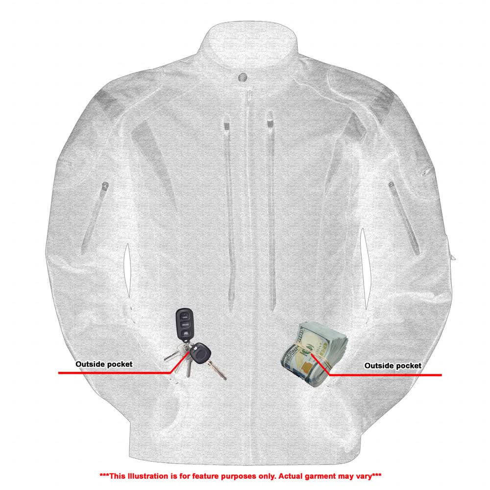 Quantum Men's Black Mesh Motorcycle Jacket Men's Textile Jackets Renegade Classics