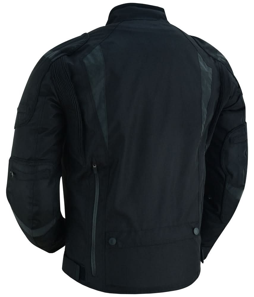 Quantum Men's Black Mesh Motorcycle Jacket Men's Textile Jackets Renegade Classics