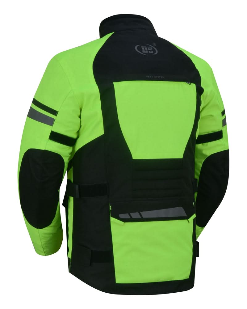 Prism Hi-Vis Mens Textile Motorycyle Jacket Men's Textile Jackets Renegade Classics