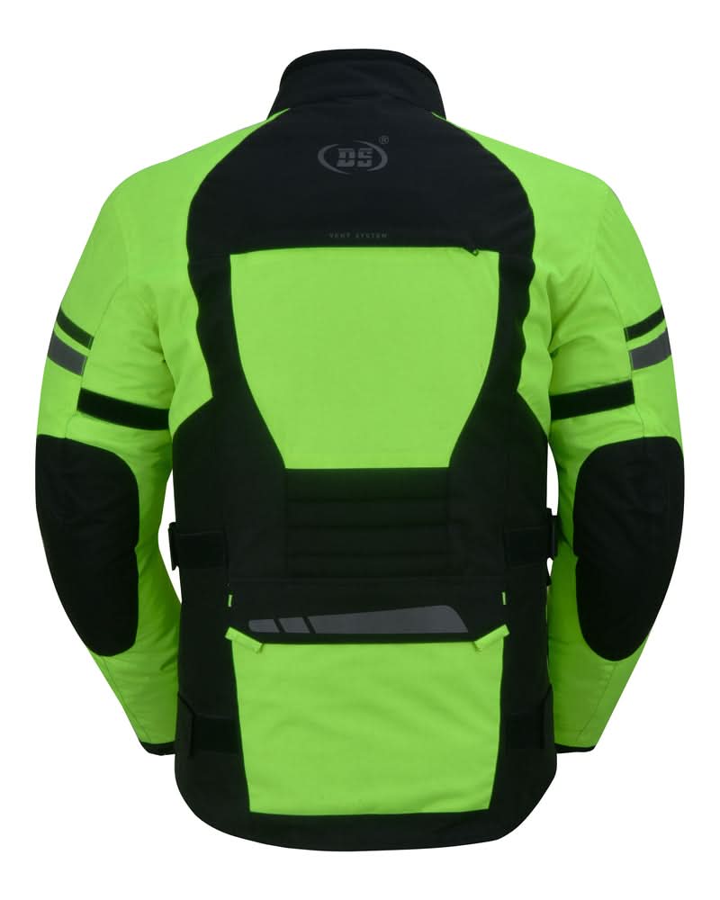 Prism Hi-Vis Mens Textile Motorycyle Jacket Men's Textile Jackets Renegade Classics