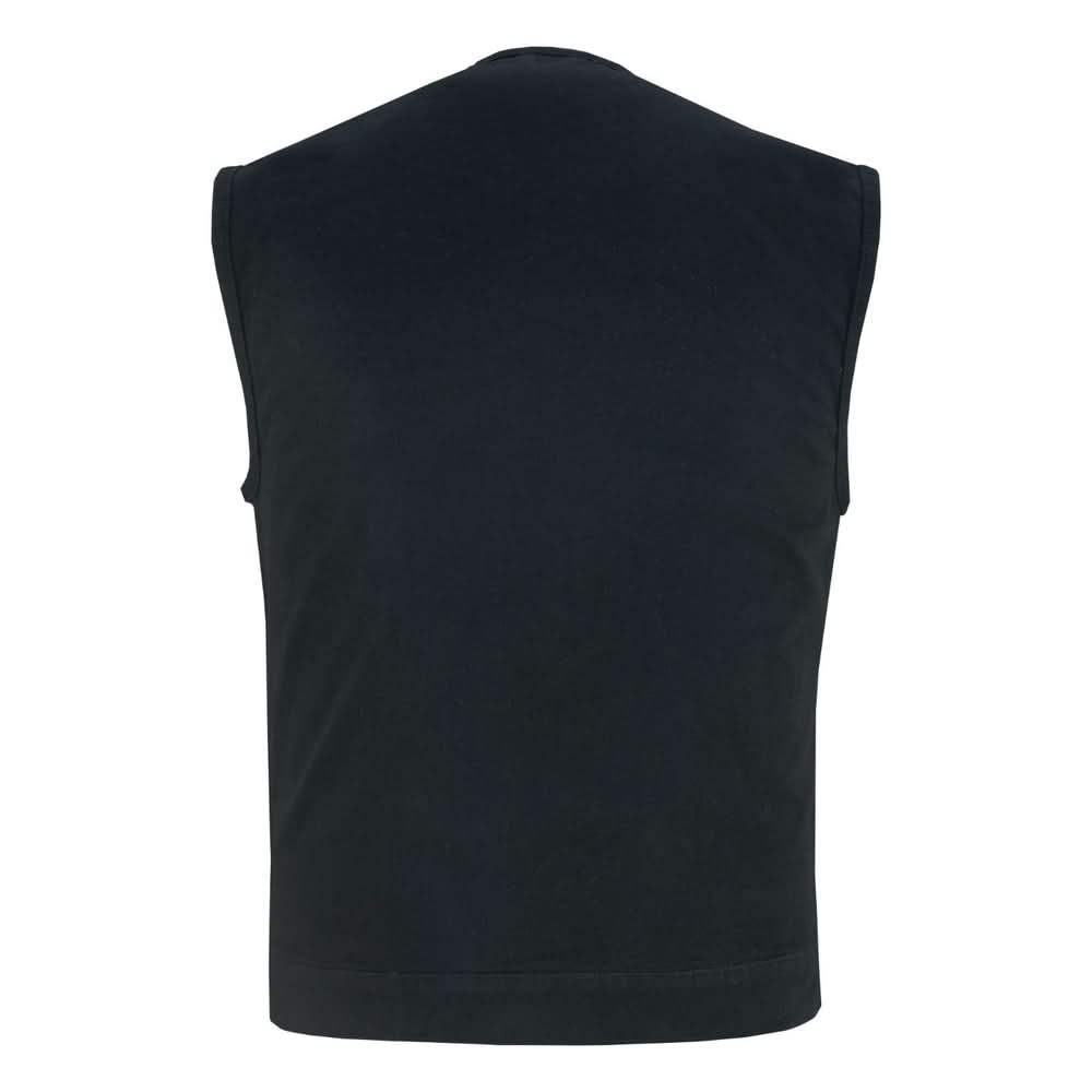 Nightcore Mens Black Denim Motorcycle Vest Men's Denim Vests Renegade Classics