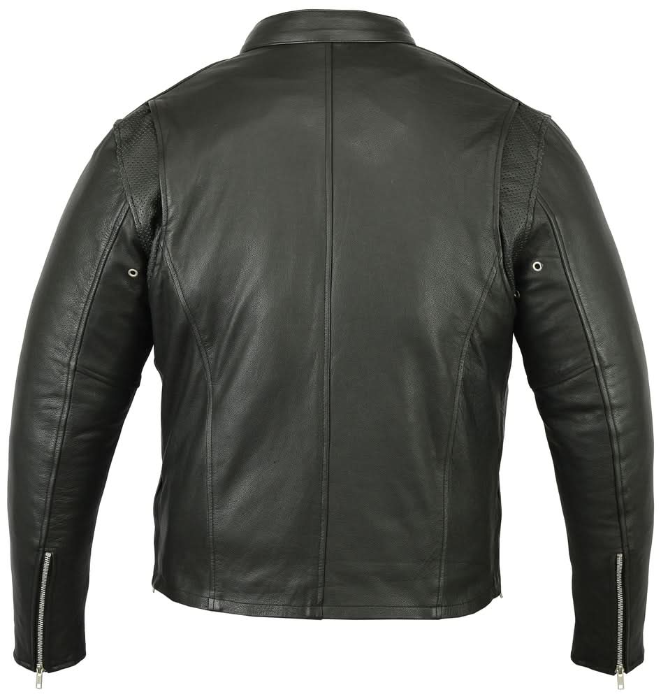 Hoodex Men’s Black Sporty Cruiser Jacket Men's Leather Jackets Renegade Classics