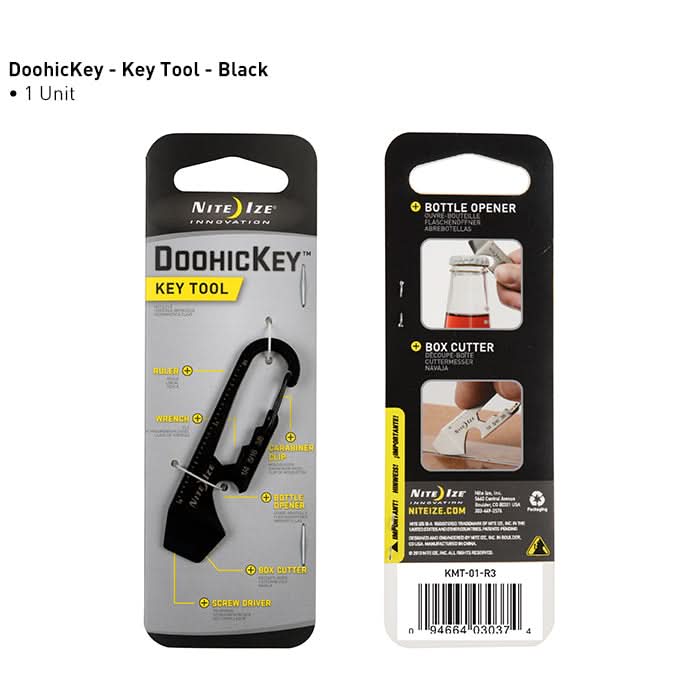 KMT-01-R3 DOOHICKEY® KEY TOOL- Black Wallet Chains/Key Leash Nite Ize