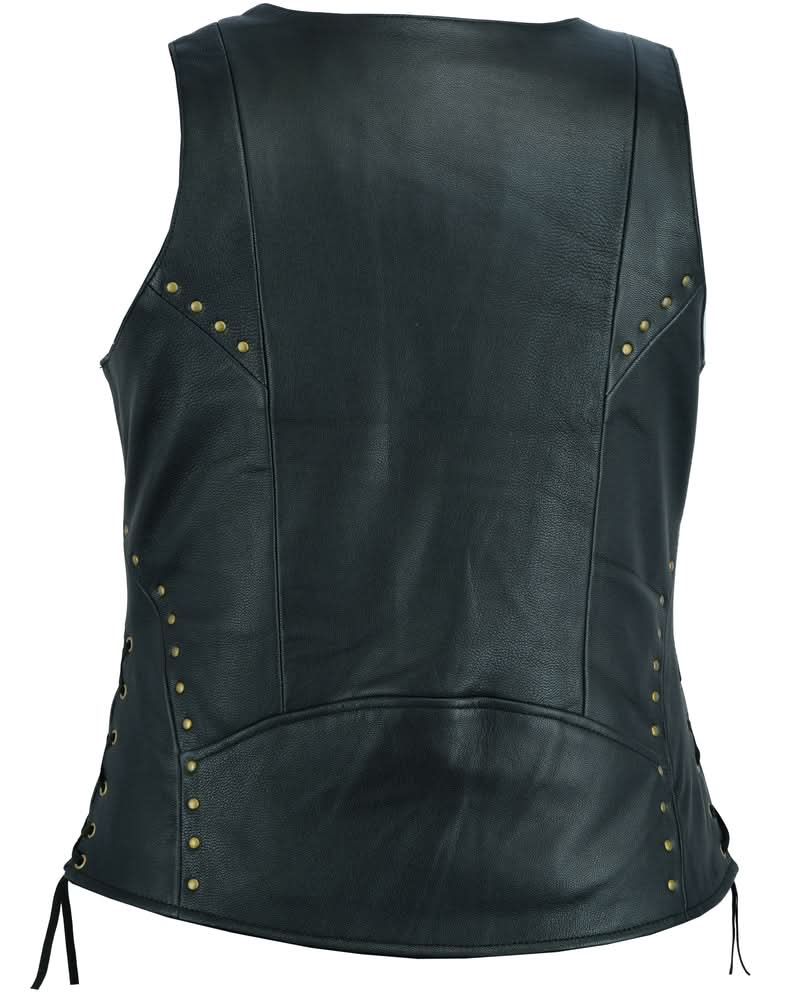 Bellua Women's leather motorcycle vest Women's Leather Vests Renegade Classics