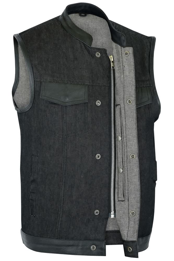 Blackridge Men's Denim Motorcycle Vest Men's Denim Vests Renegade Classics