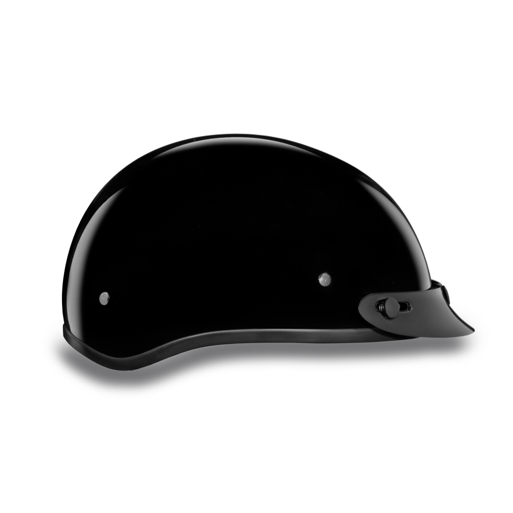 D1-A D.O.T. DAYTONA SKULL CAP- HI-GLOSS BLACK Helmets Daytona Helmets