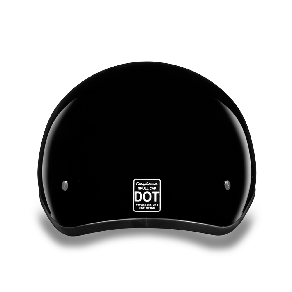 D1-ANS D.O.T. DAYTONA SKULL CAP W/O VISOR - HI-GLOSS BLACK Helmets Daytona Helmets