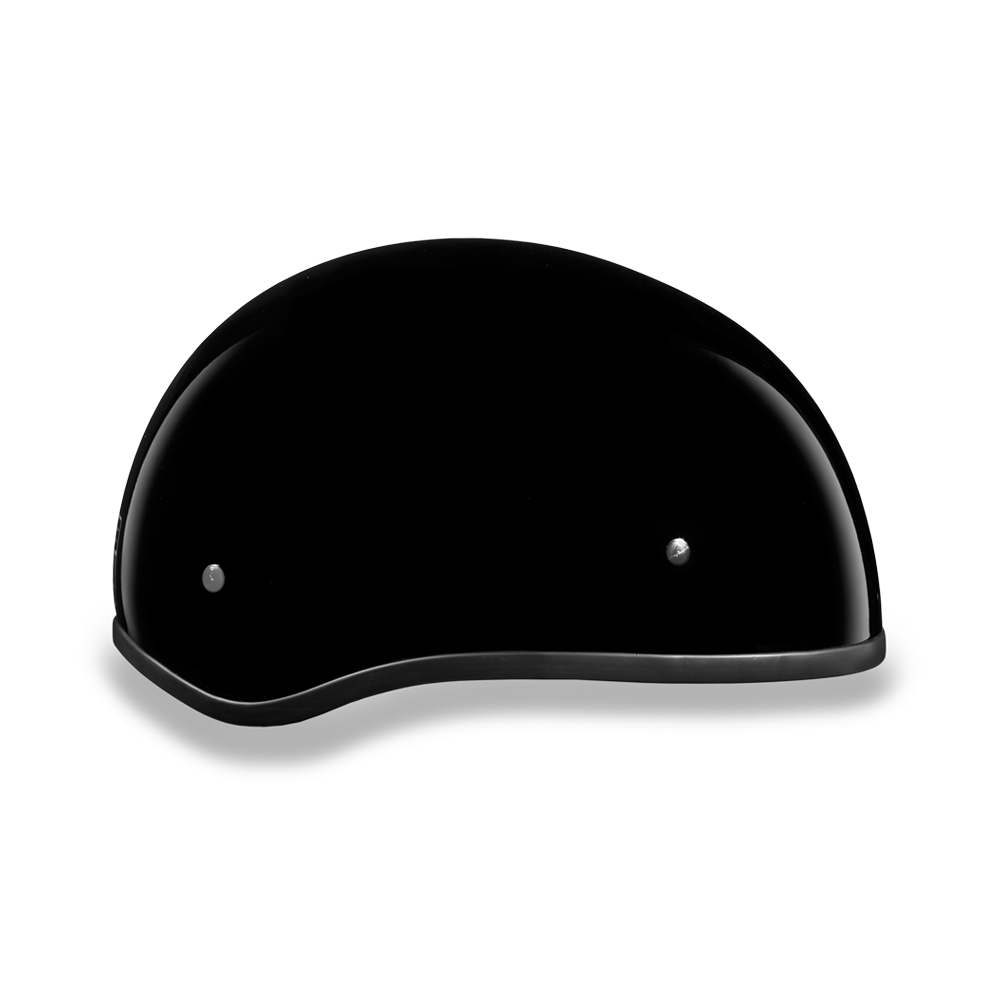 D1-ANS D.O.T. DAYTONA SKULL CAP W/O VISOR - HI-GLOSS BLACK Helmets Daytona Helmets