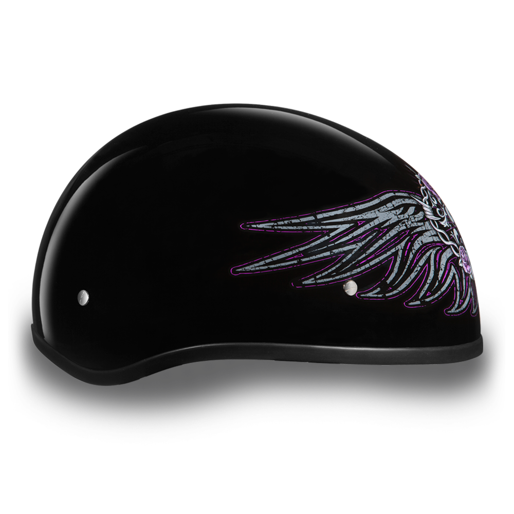 D6-BWH D.O.T. DAYTONA SKULL CAP - W/ BARBED WIRE HEART Helmets Daytona Helmets