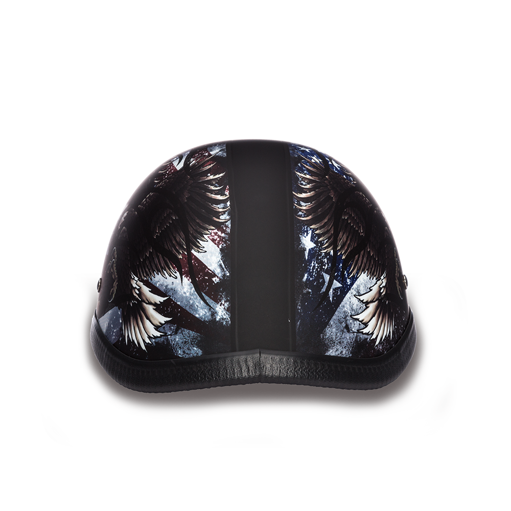 6002USA EAGLE- W/ FLAMES USA Non-DOT Helmets Daytona Helmets