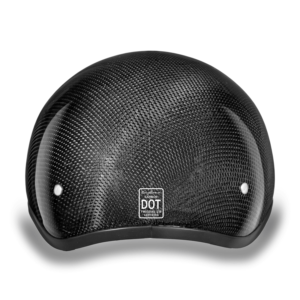 D2-GNS D.O.T. DAYTONA SKULL CAP W/O VISOR- GREY CARBON FIBER Helmets Daytona Helmets