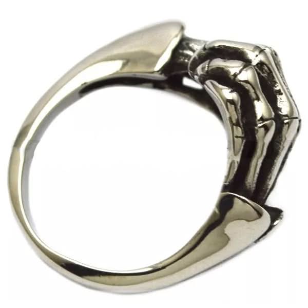 R3002 Stainless Steel Skull Fingers Biker Ring Rings Renegade Classics