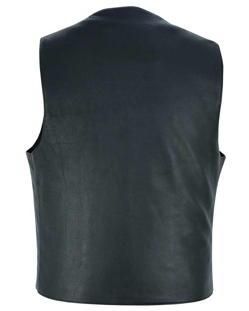 Back Line Men's Single Back Panel motorcycle vest Men's Leather Vests Renegade Classics