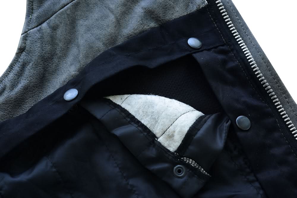 Erova Unisex Gray Motorcycle Leather Chaps Chaps & Pants Renegade Classics