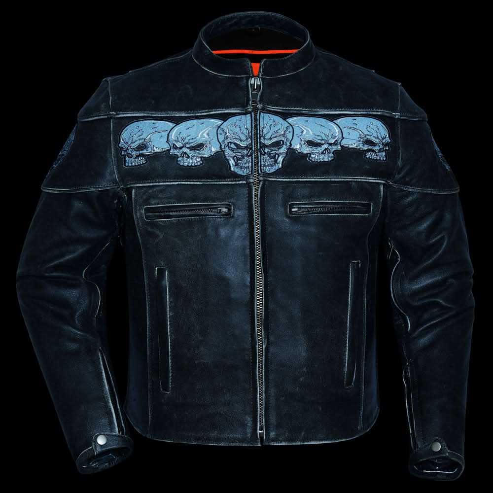 Draven Men's Leather Motorcycle Jacket Men's Leather Jackets Renegade Classics