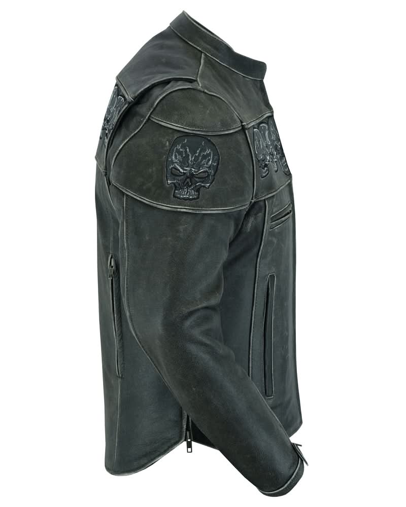 Draven Men's Leather Motorcycle Jacket Men's Leather Jackets Renegade Classics