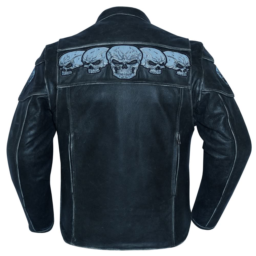 Draven Men's Leather Motorcycle Jacket Men's Leather Jackets Renegade Classics