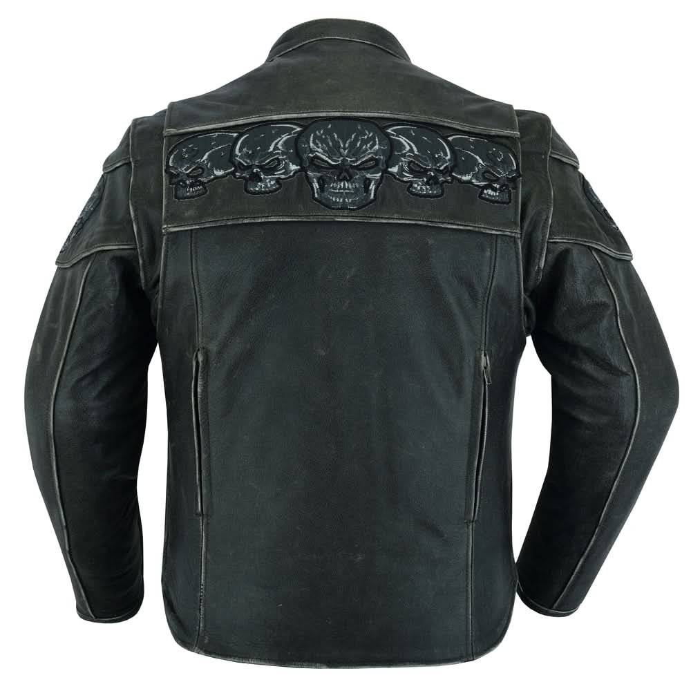 Draven Men's Leather Motorcycle Jacket Men's Leather Jackets Renegade Classics