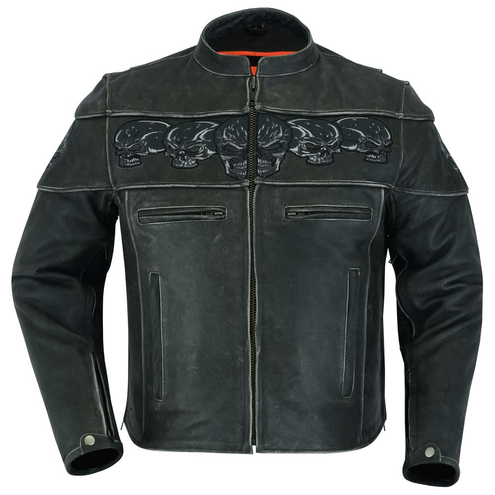 Draven Men's Leather Motorcycle Jacket Men's Leather Jackets Renegade Classics