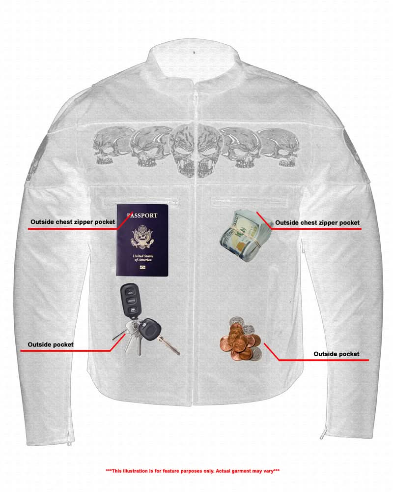 SkullShift Men's Textile Scooter Style Jacket Men's Textile Jackets Renegade Classics