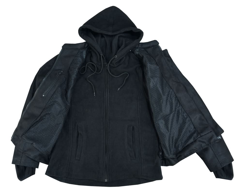 Darkstream Women's Mesh Motorcycle Jacket - Black/ Black Tone Reflective Women's Textile Jackets Renegade Classics