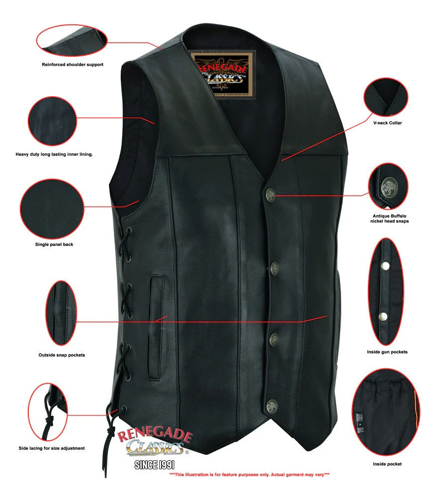 Motorcycle Leather Vest