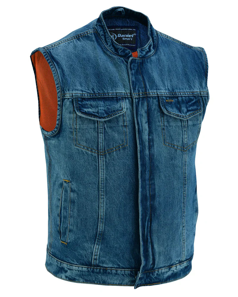 Motorcycle denim vest